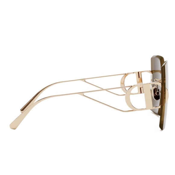 DIOR 30 Montaigne S7U Square Frame Sunglasses Gold/Gold Lens - MSRP $610 - BNIB - Picture 5 of 8